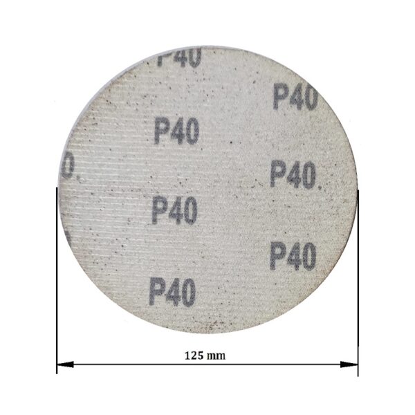 Set 50 discuri șmirghel abraziv P40 de 125 mm cu arici
