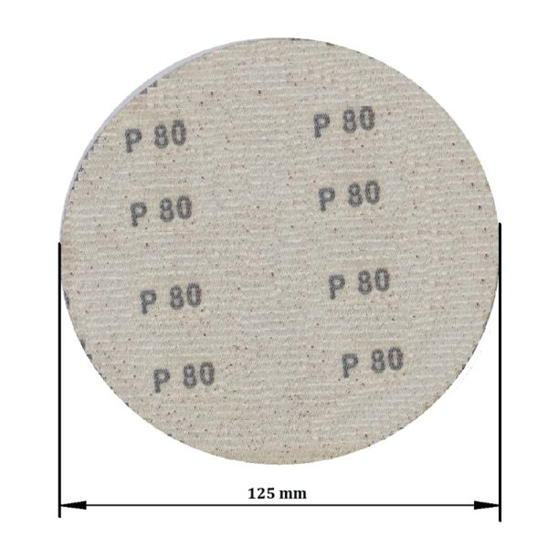 Set 10 discuri smirghel abraziv P80 de 125 mm cu arici