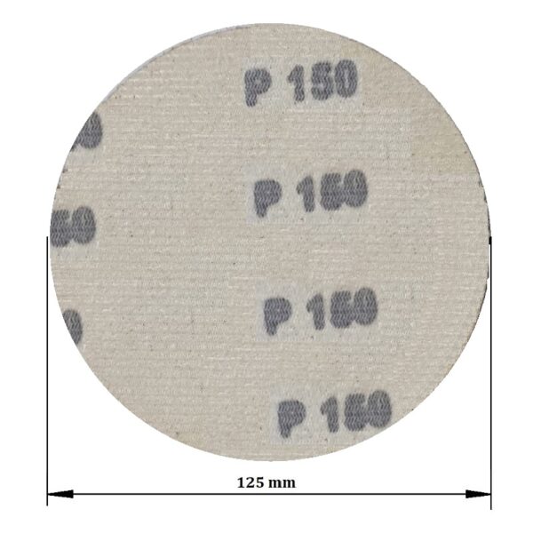 Set 50 discuri șmirghel abraziv P150 de 125 mm cu arici