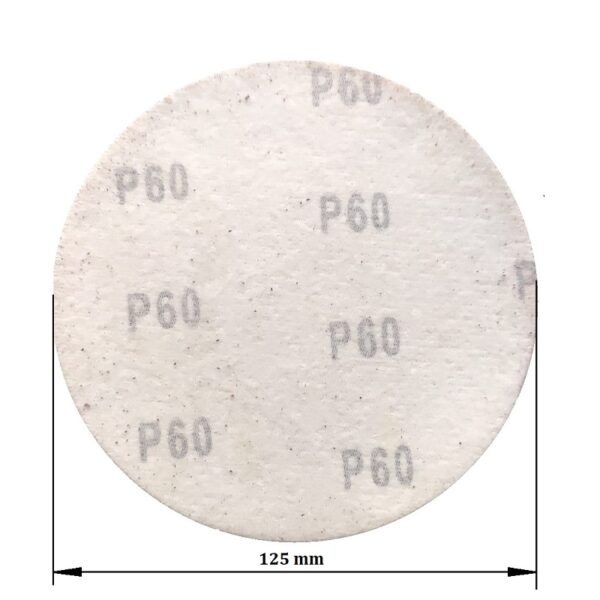 Set 50 discuri șmirghel abraziv P60 de 125 mm cu arici