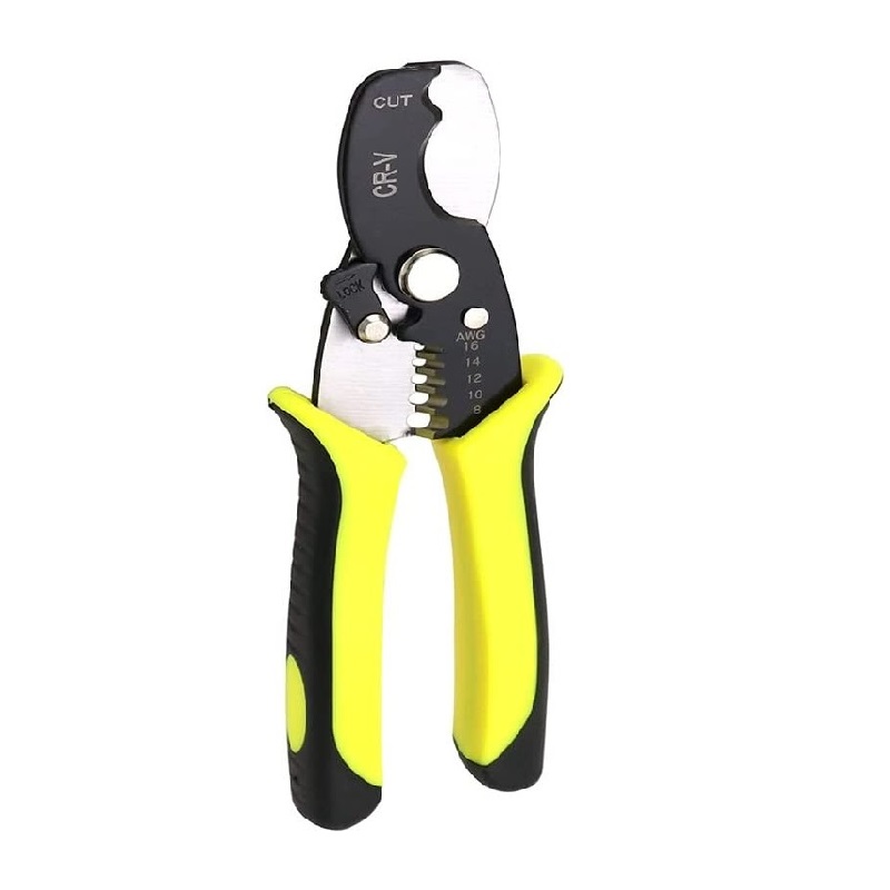 Cleste profesional 2-in-1 pentru taiat si dezizolat cabluri, 18x6x1.7cm