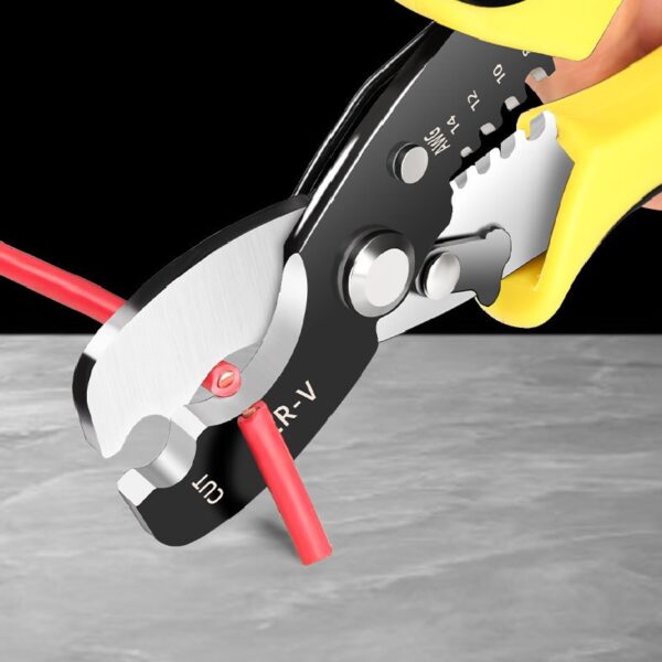 Cleste profesional 2-in-1 pentru taiat si dezizolat cabluri, 18x6x1.7cm