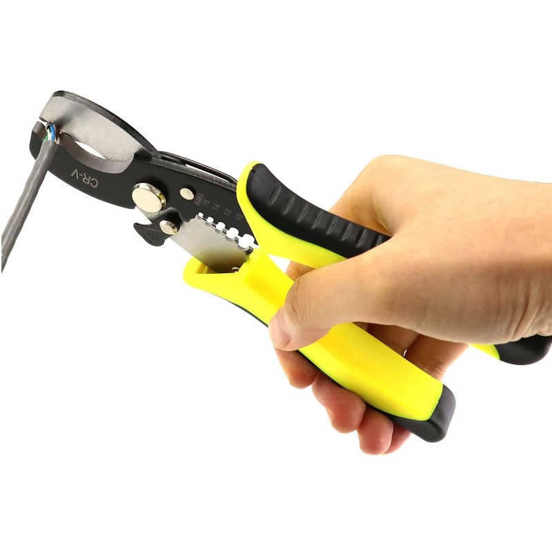 Cleste profesional 2-in-1 pentru taiat si dezizolat cabluri, 18x6x1.7cm - imagine 4