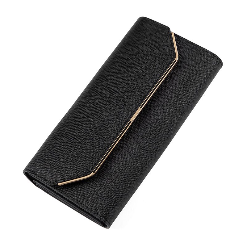 Portofel damă, negru GC393, elegant, spațios, cu multiple compartimente